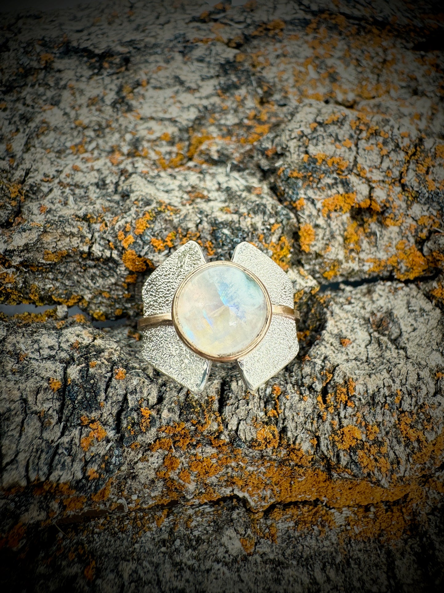Moonstone Butterfly ring