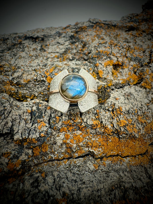Labradorite Butterfly ring size 8.5