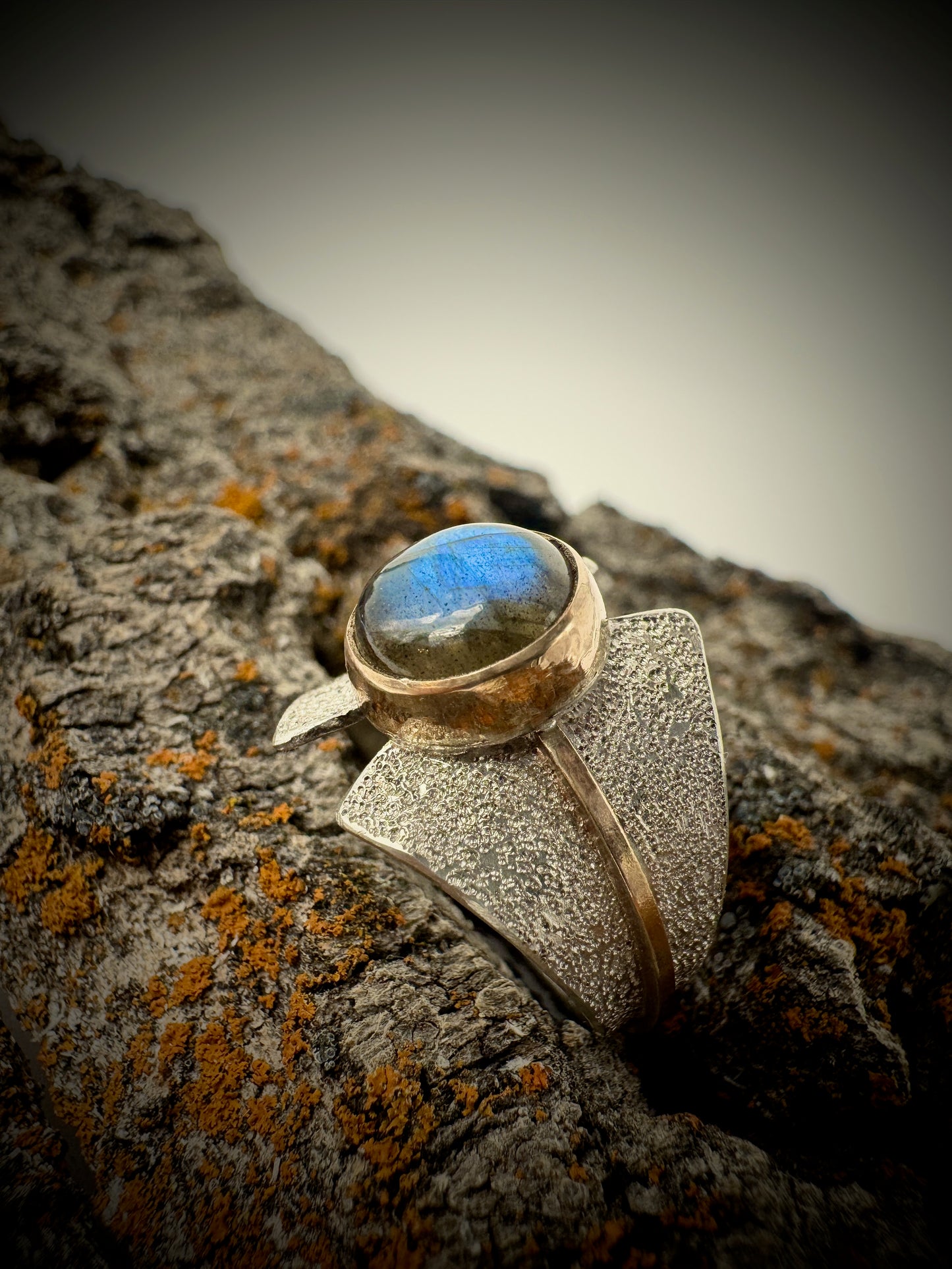 Labradorite Butterfly ring