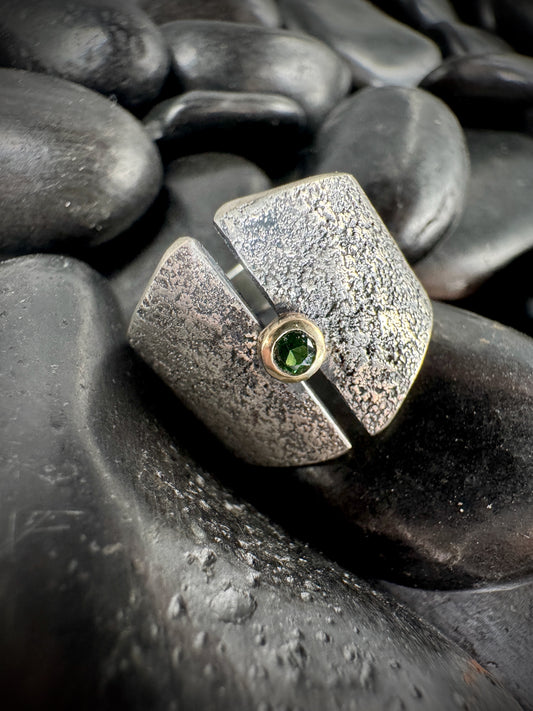 Tsavorite Garnet ring, size 6