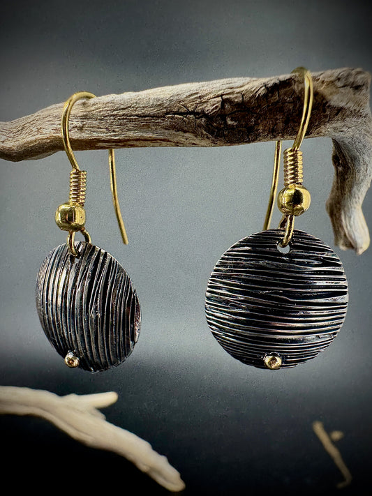Woven Moondrop Earrings (2 sizes)
