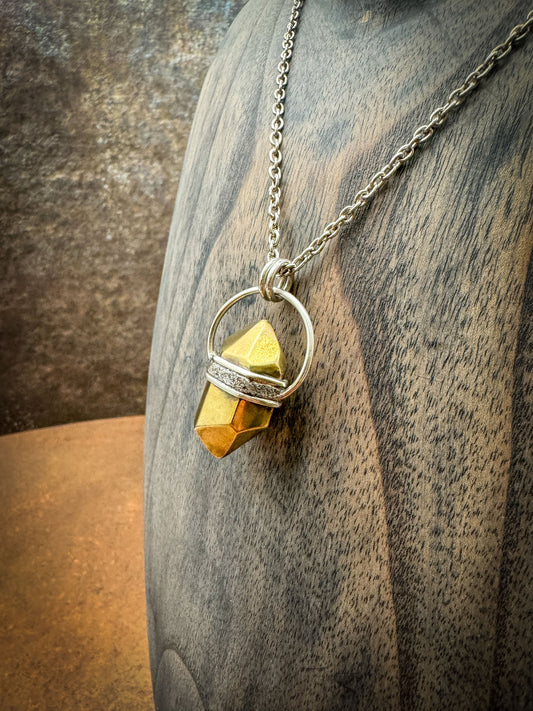 Double Terminated crystal pendant