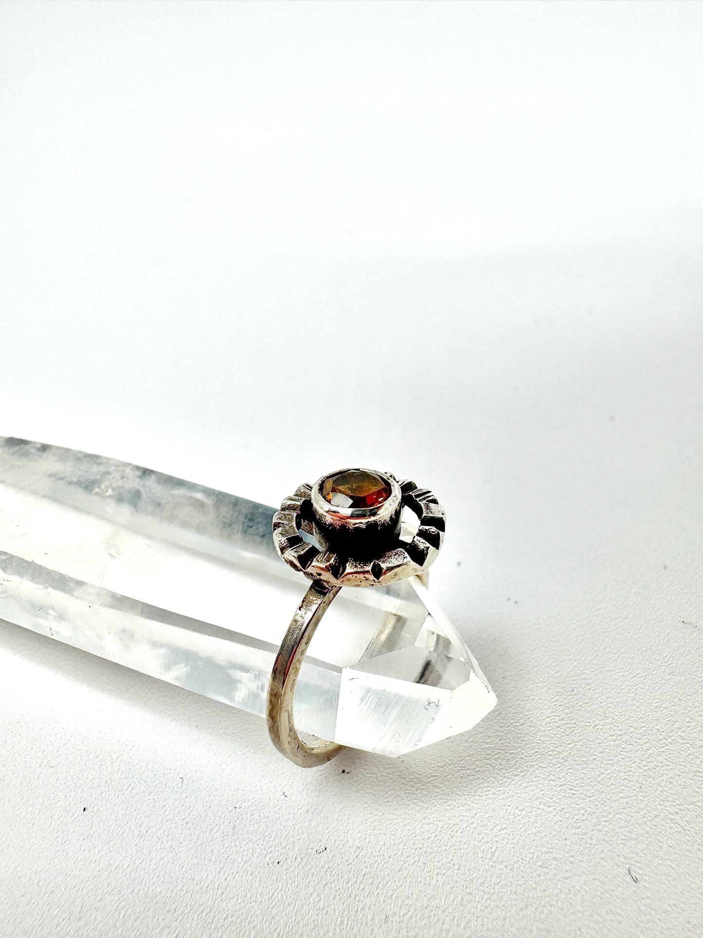 Citrine distressed rings size 7 and 8