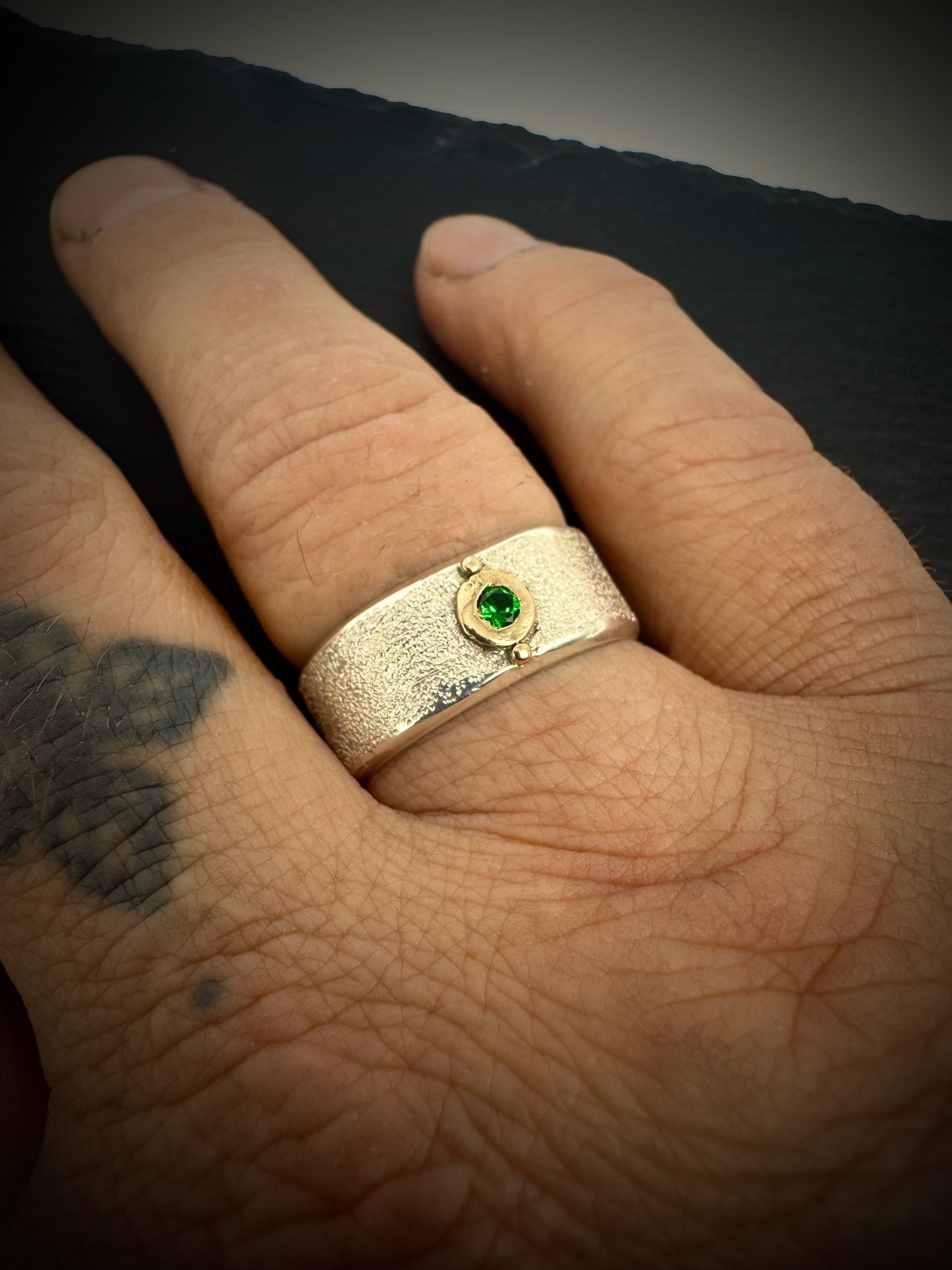 Tsavorite Garnet ring size 11