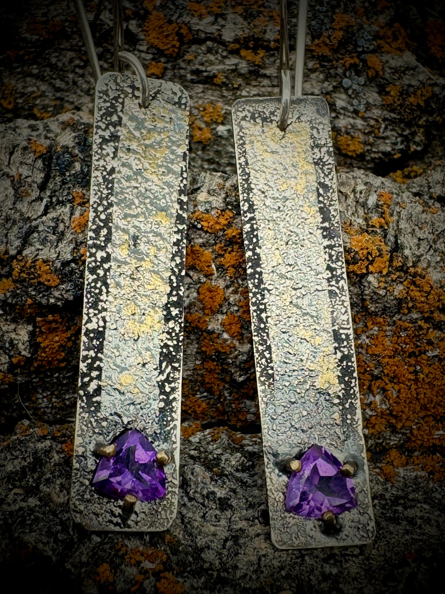 Amethyst Trillium earrings