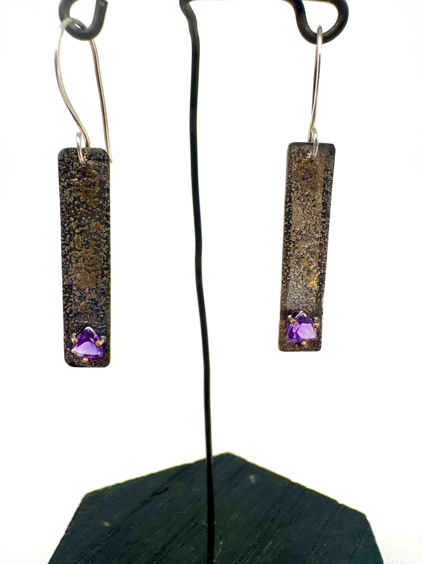 Amethyst Trillium earrings