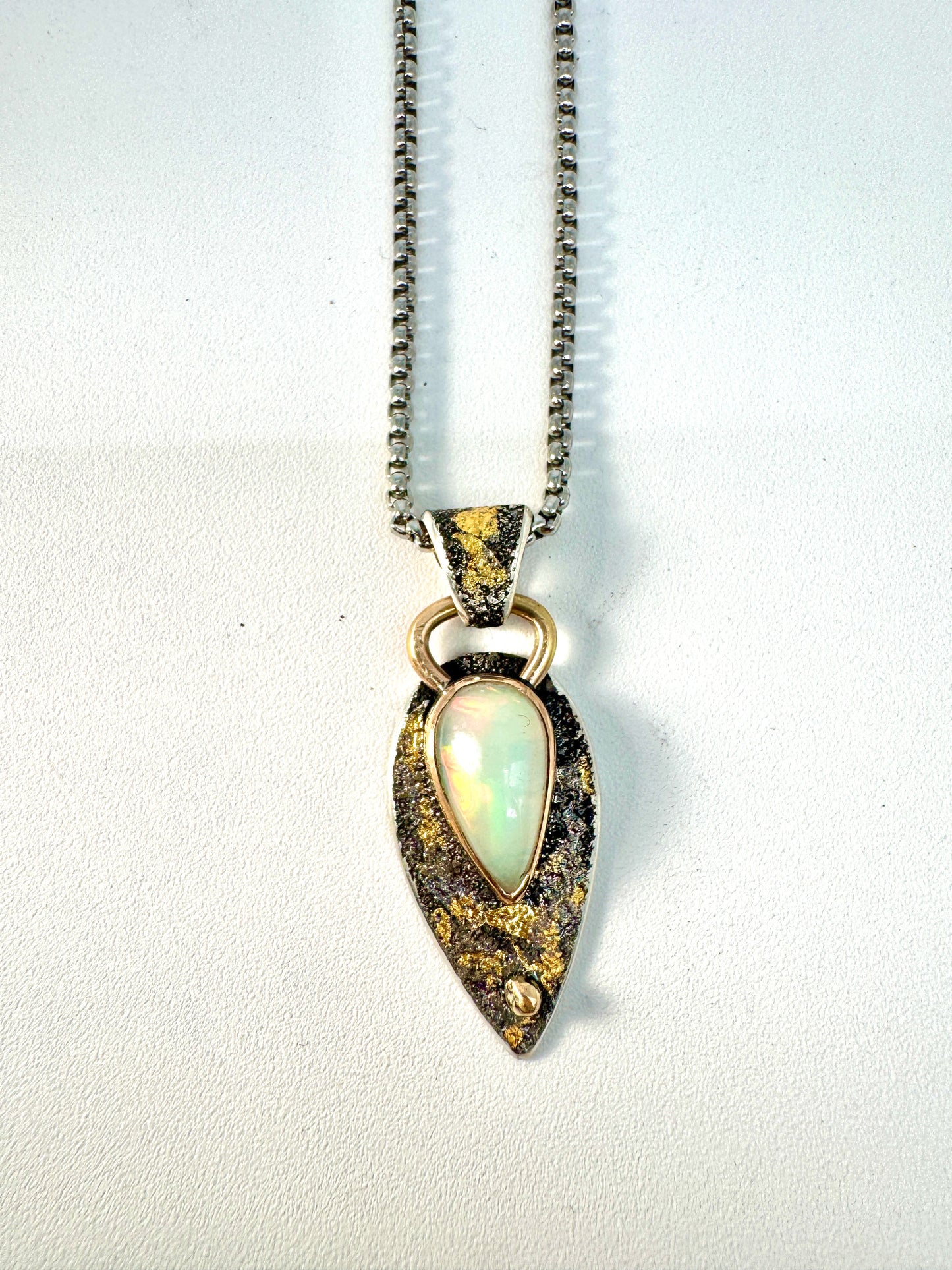 Dragons Eye pendant with white opal
