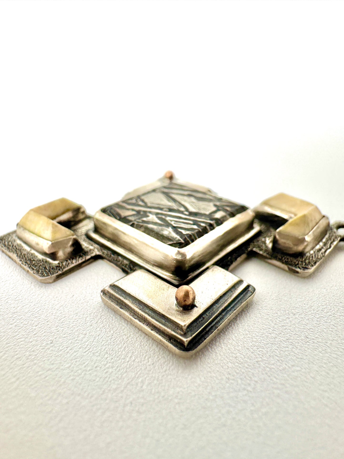 "The Time Key" Meteorite and Mammoth Ivory pendant