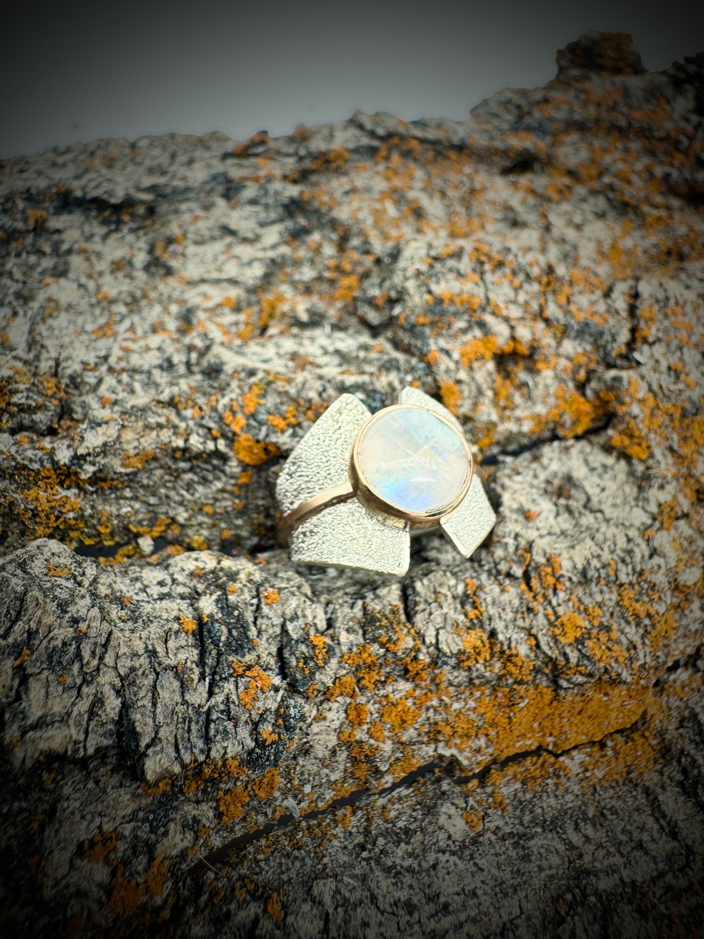 Moonstone Butterfly ring