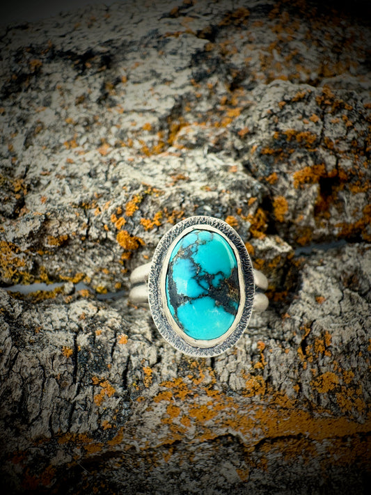 Turquoise split ring size 7