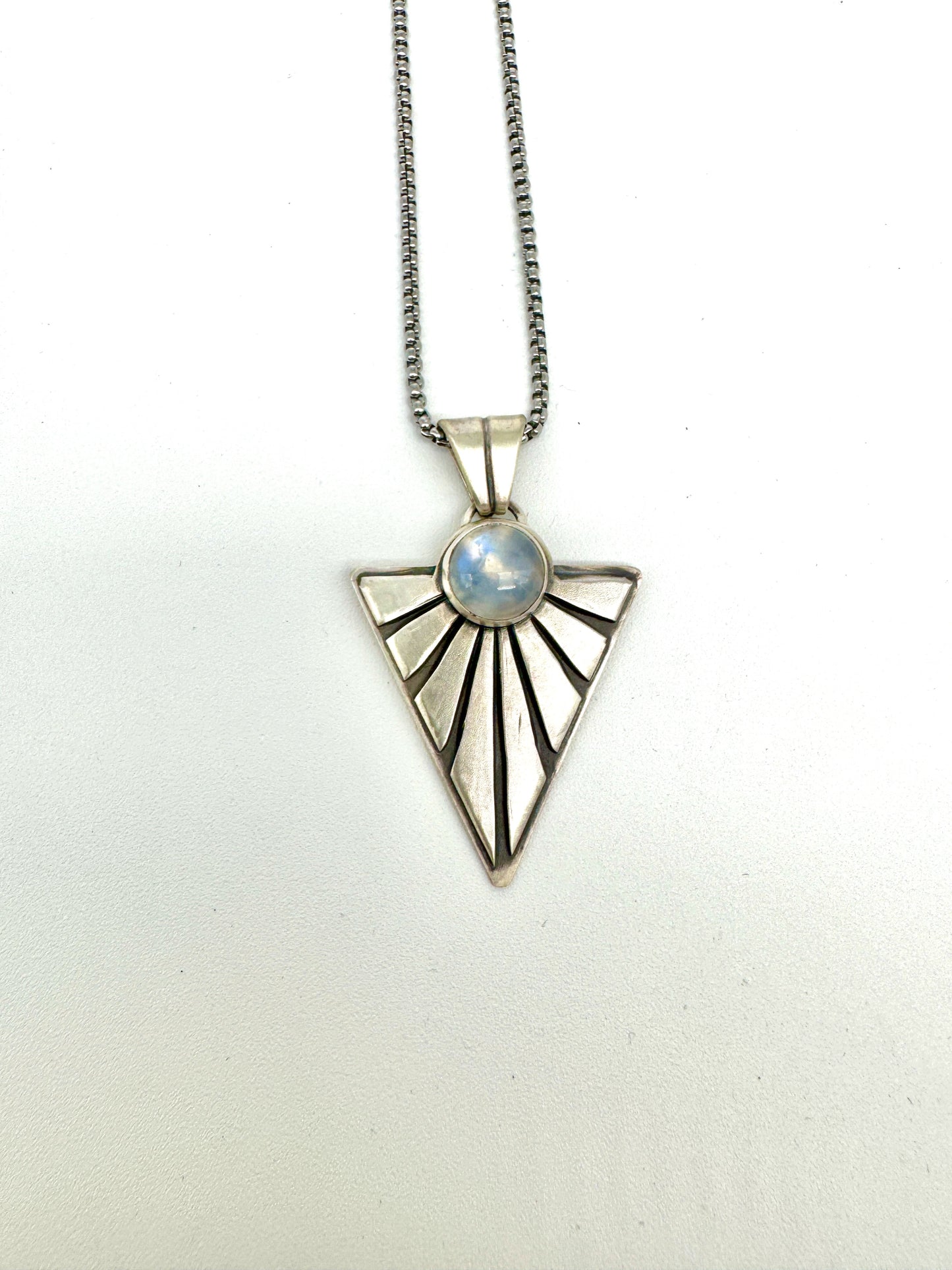 Raising Atlantis Moonstone Triangle pendant
