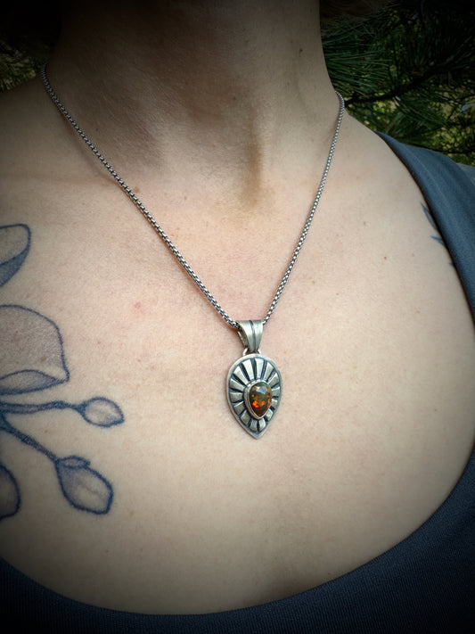 Raising Atlantis teardrop opal pendant