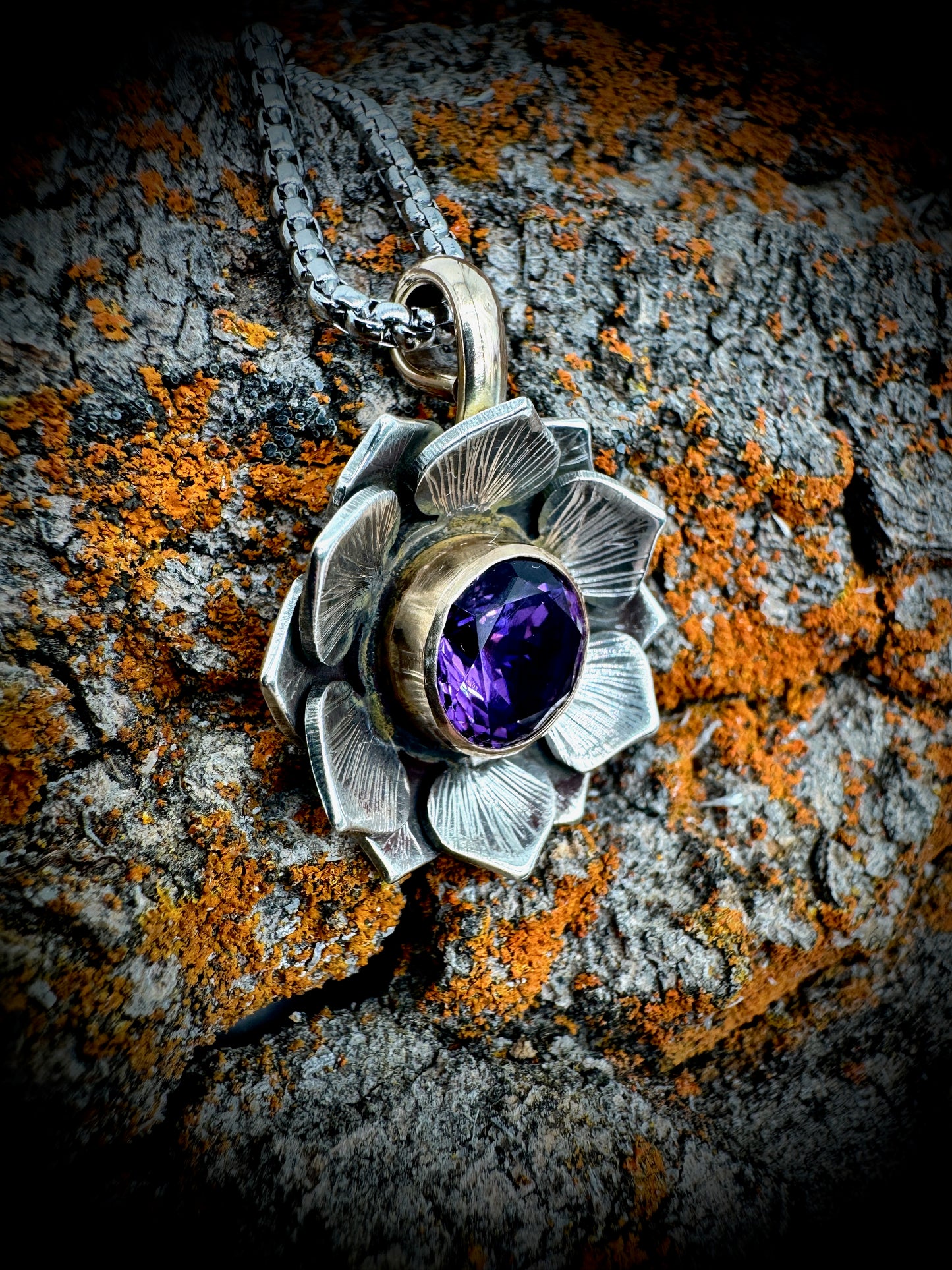 Starflower Amethyst Pendant