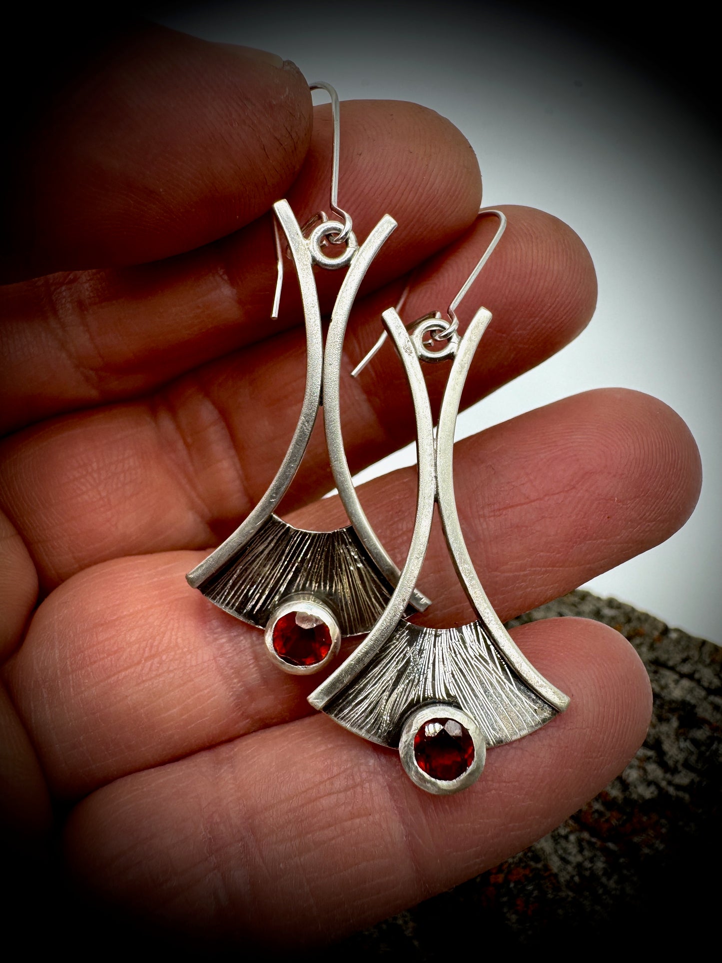 Hessonite Rising Earrings