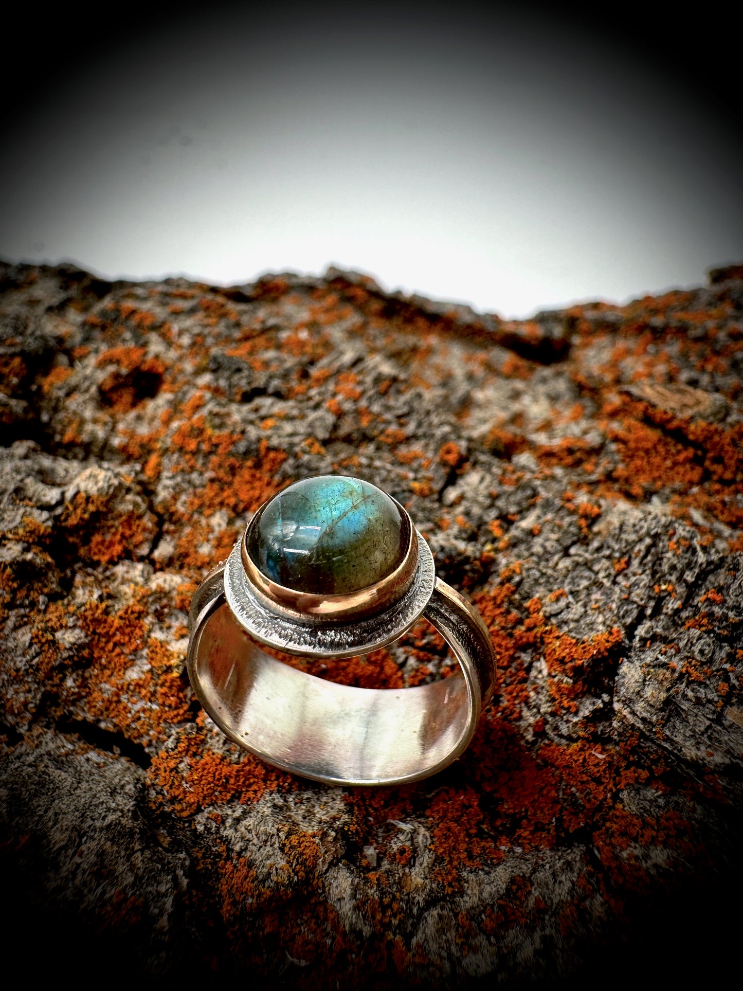 Labradorite Reverse band ring size 7