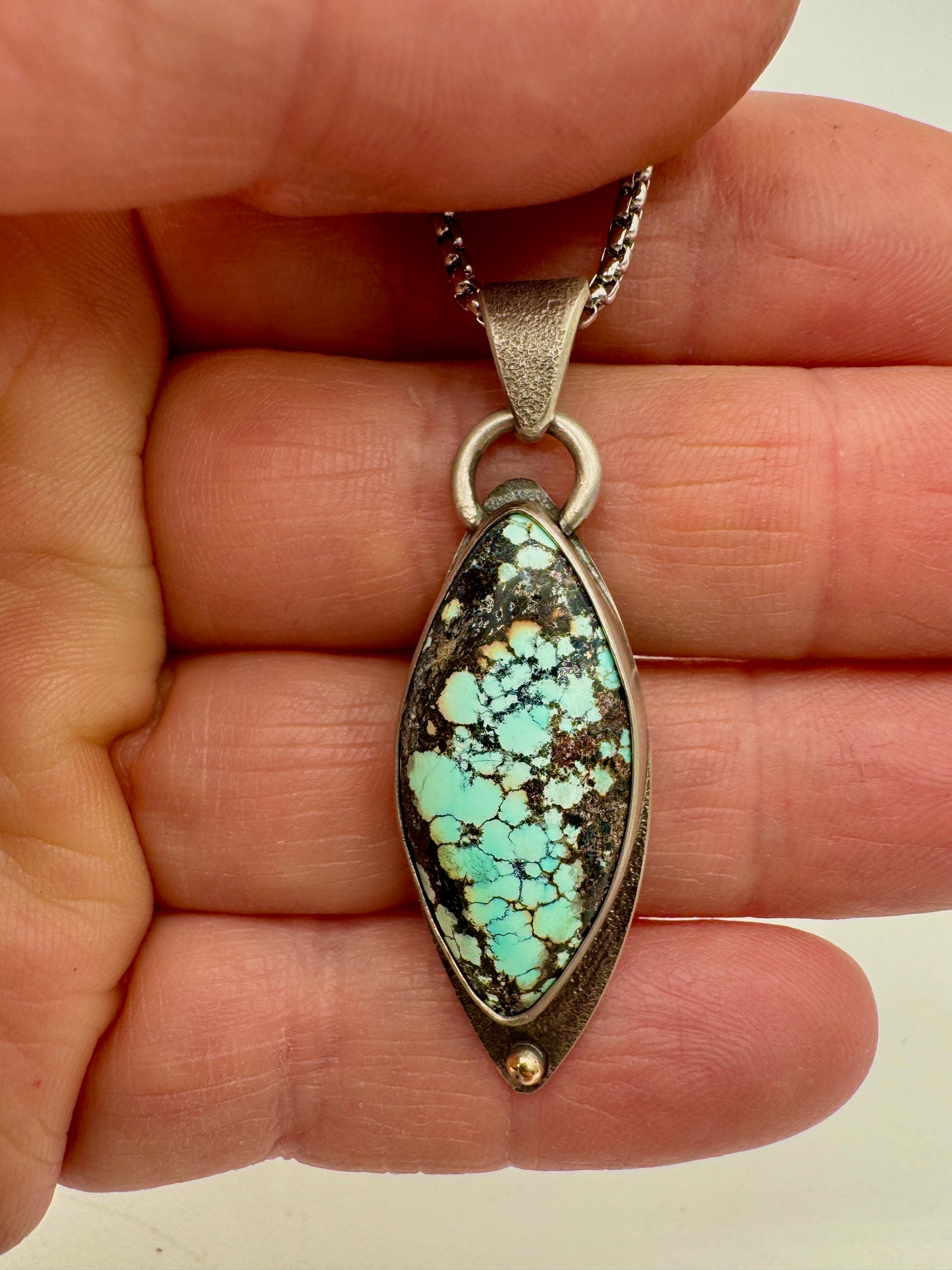 Turquoise Marquis Pendant