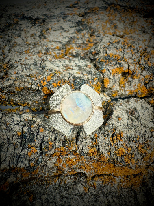 Moonstone Butterfly ring