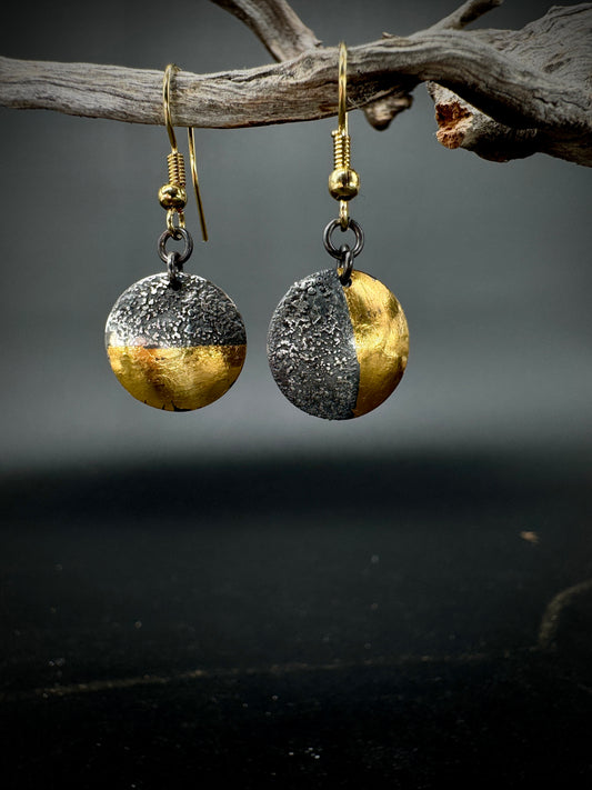Half Moon golden dust earrings
