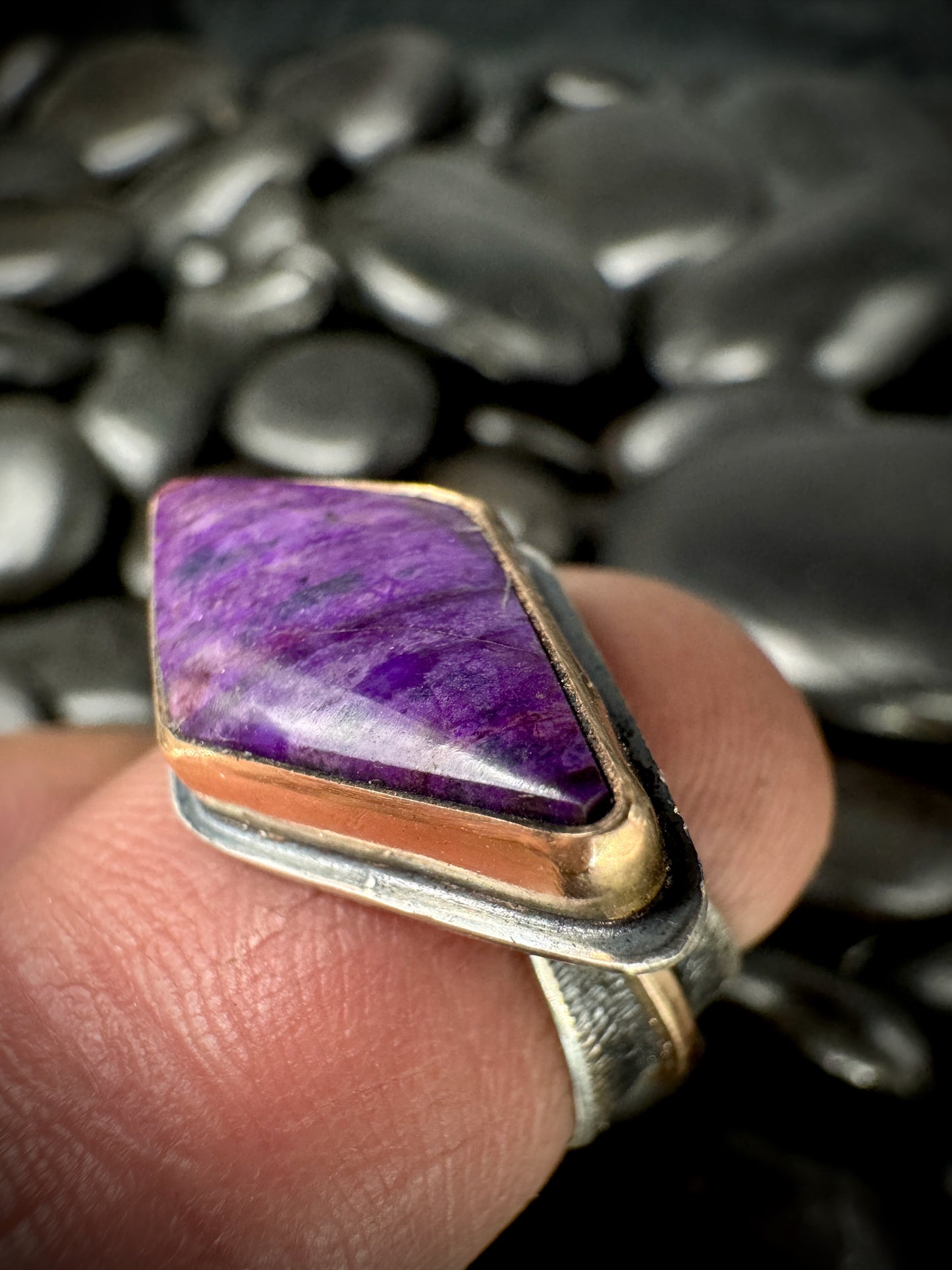 Sideways Sugilite ring size 7.25