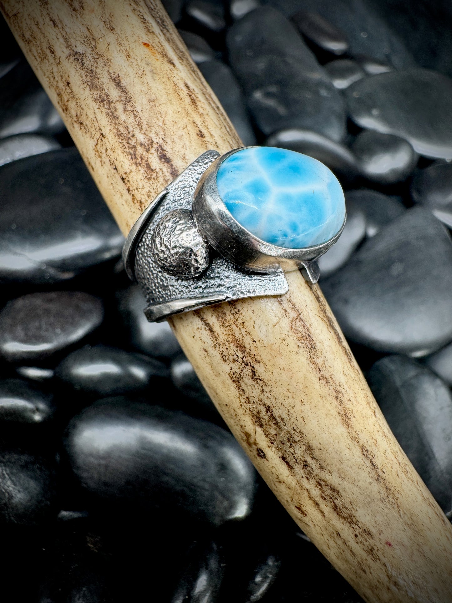 Luscious Larimar ring, size 7.5