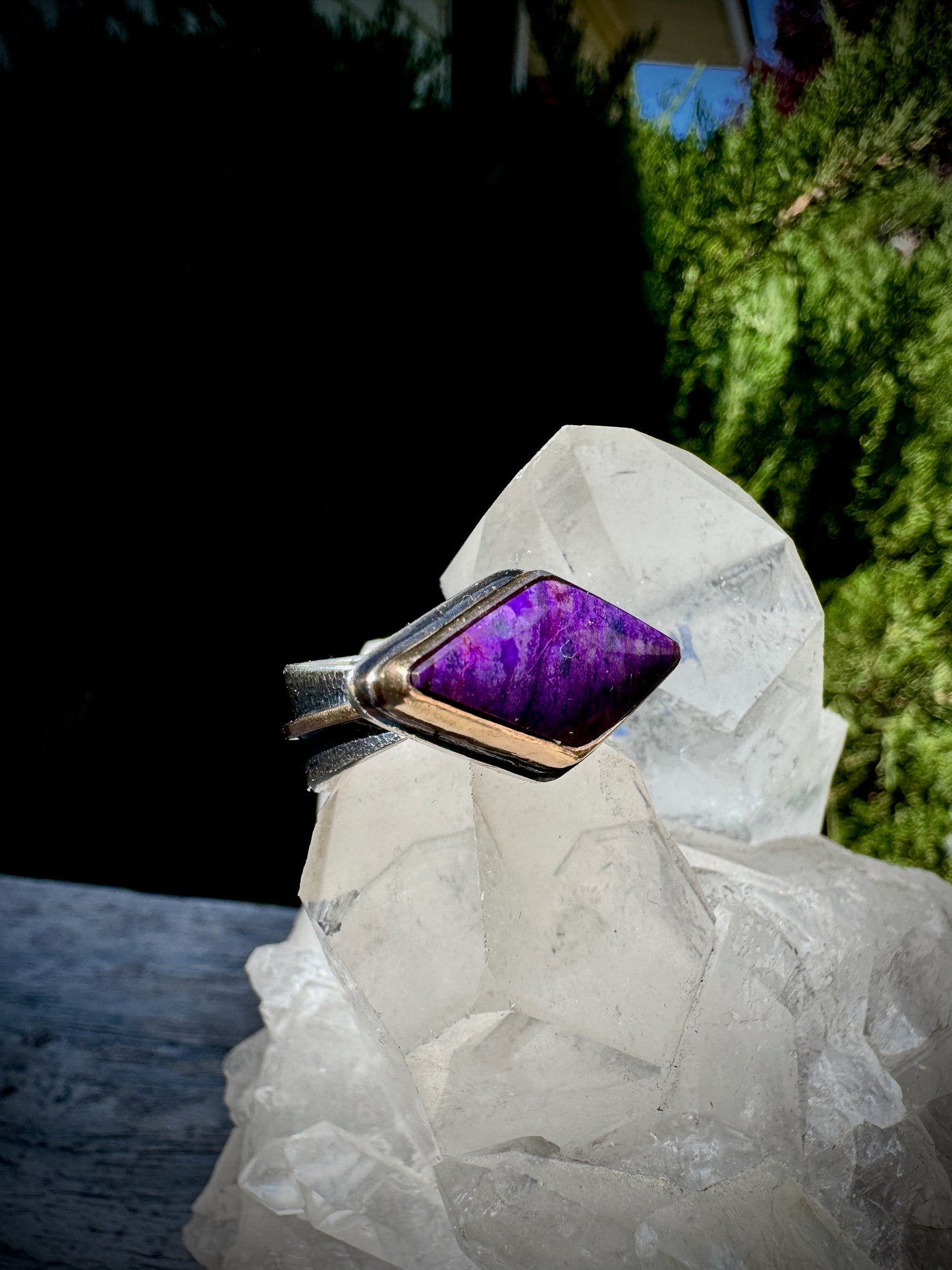 Sideways Sugilite ring size 7.25