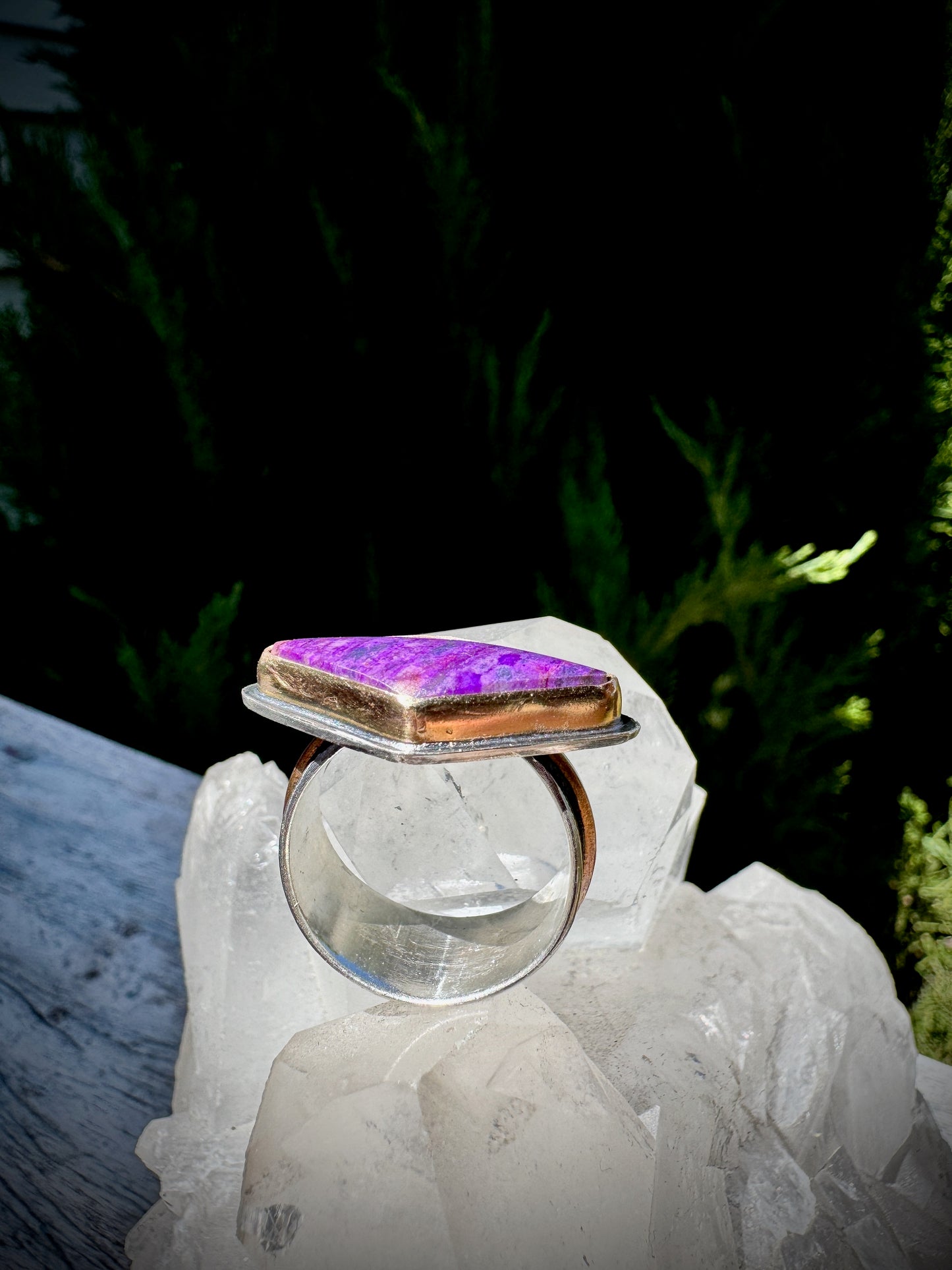 Sideways Sugilite ring size 7.25