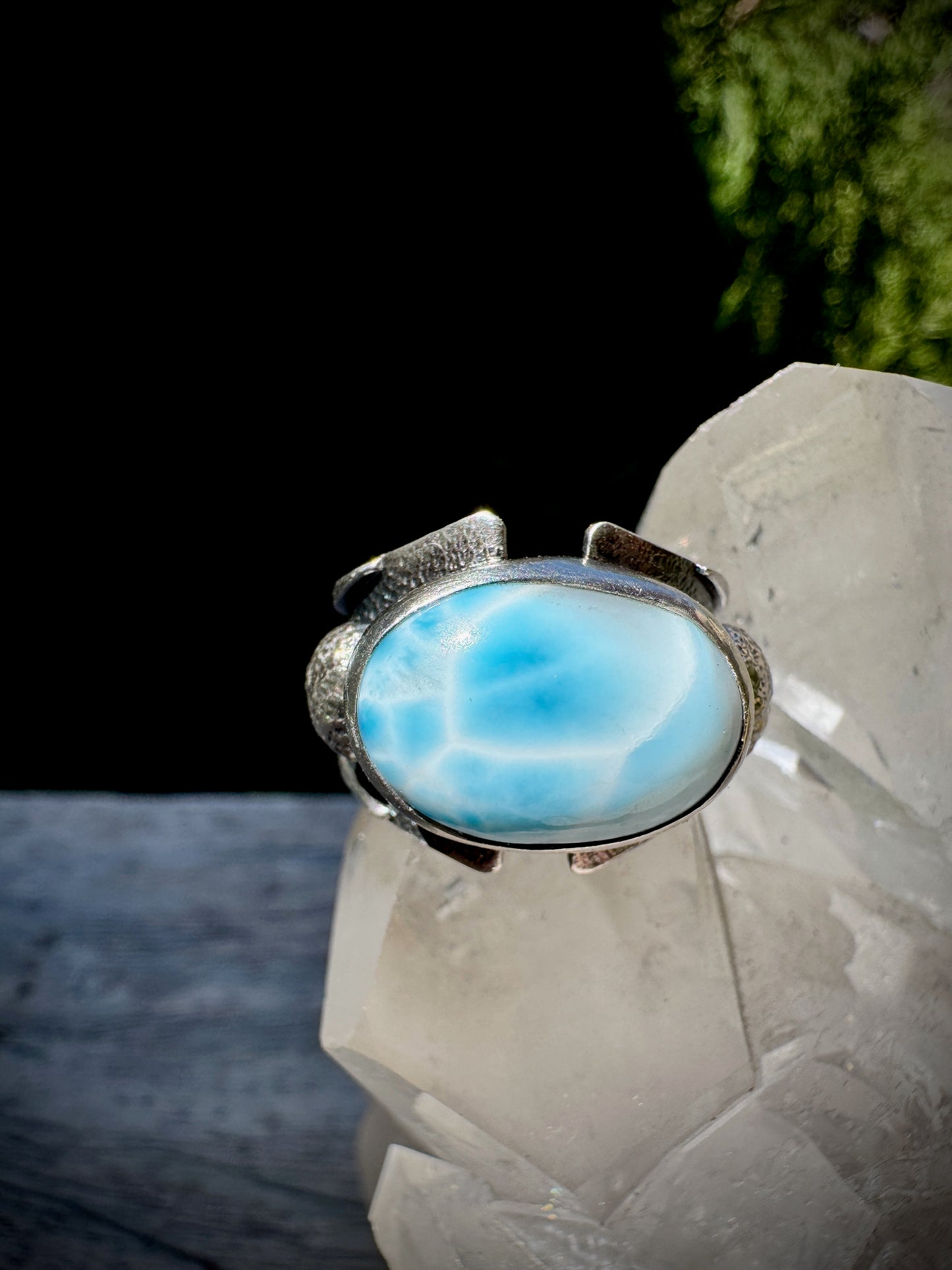 Luscious Larimar ring, size 7.5