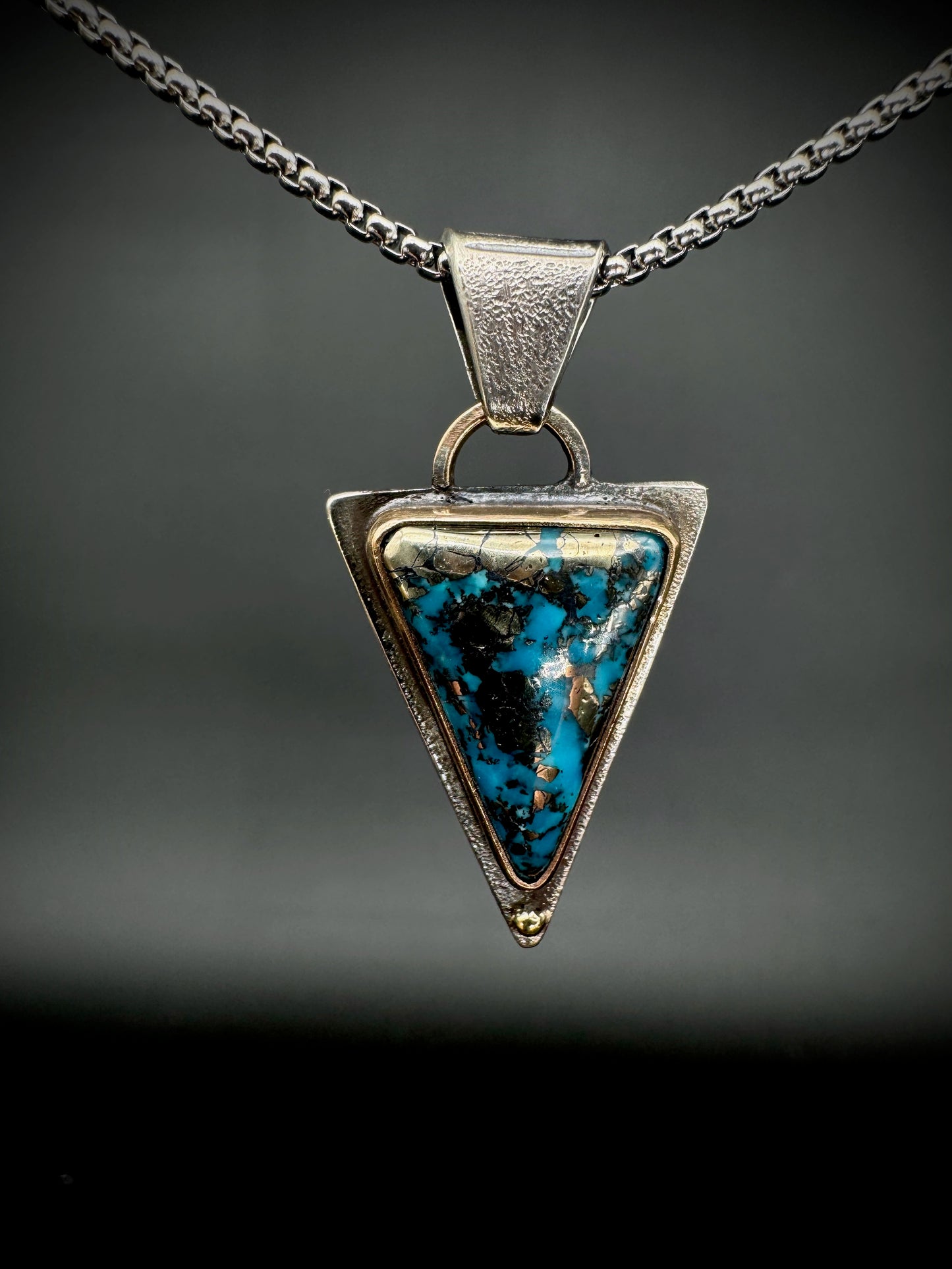 Turquoise Relic Triangle pendant