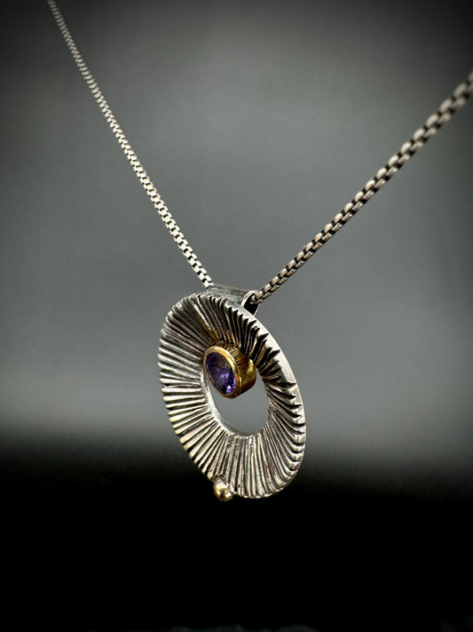 Imminence purple sapphire pendant