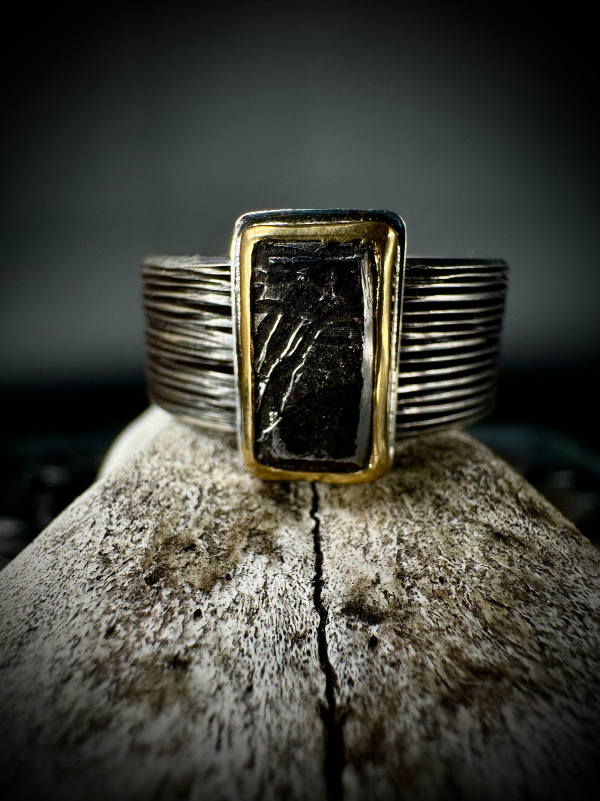 Aletai Meteorite ring size 13.5