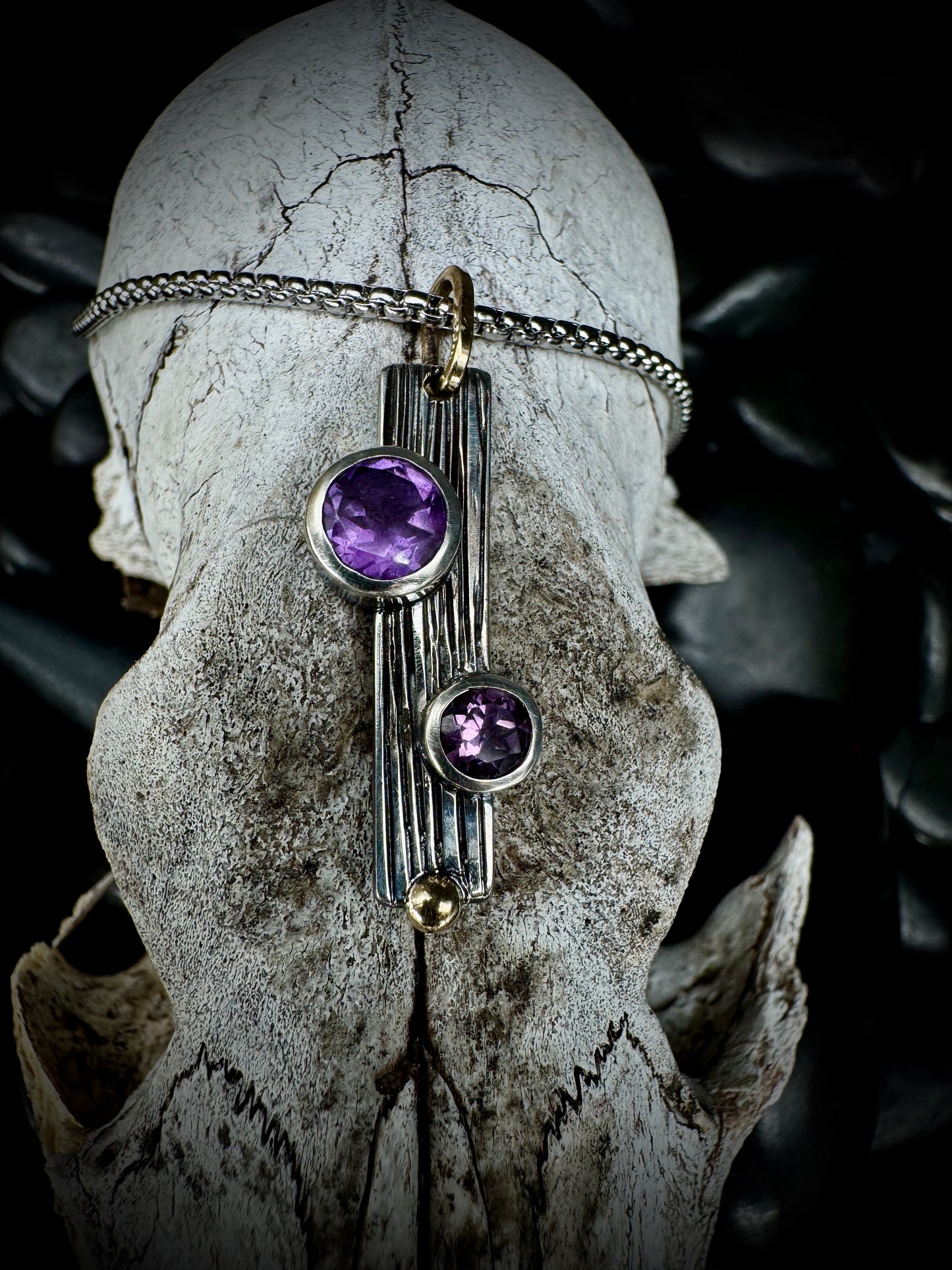 Woven Amethyst pendant