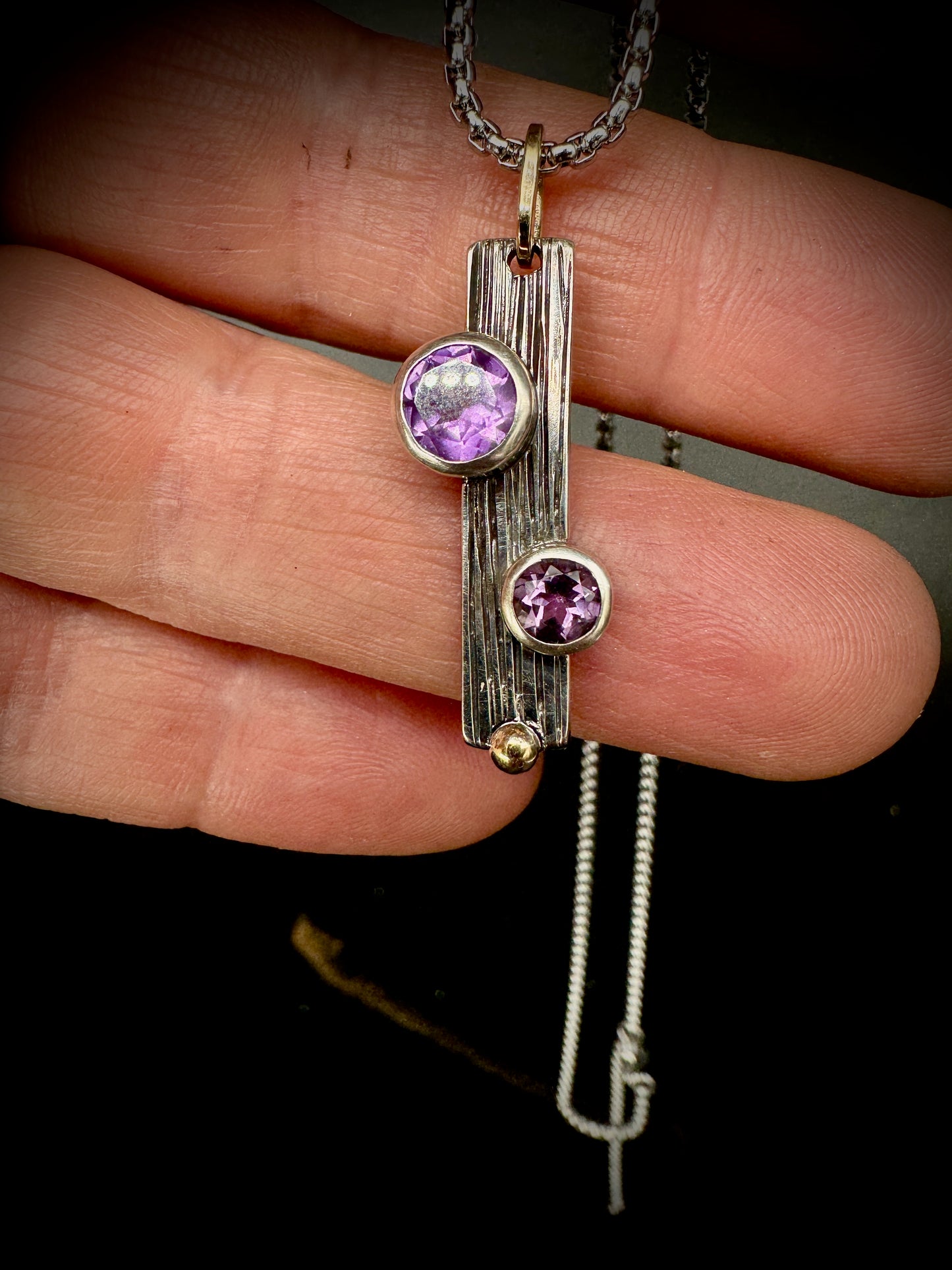 Woven Amethyst pendant