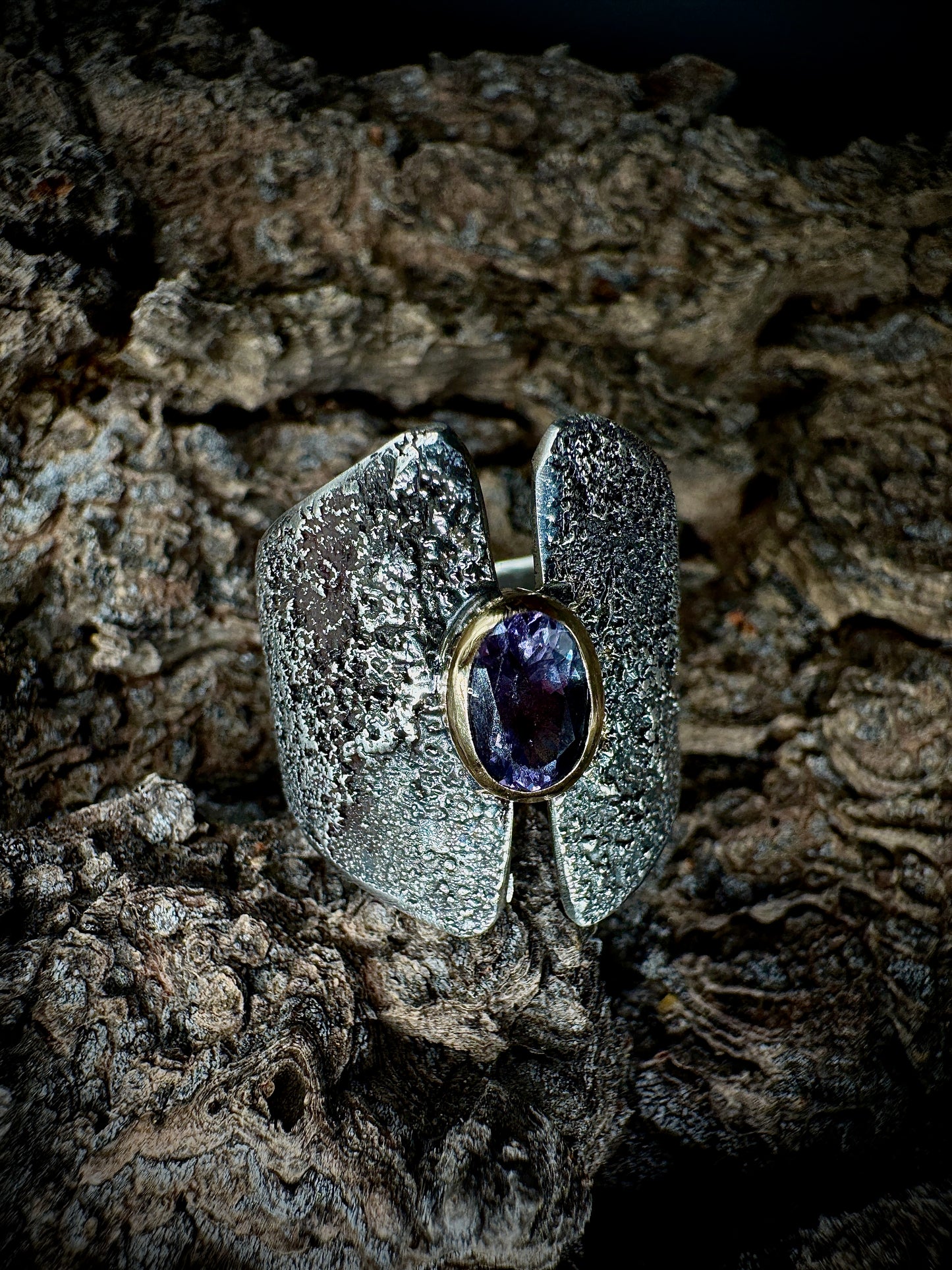 Tanzanite wide band ring size 7.5