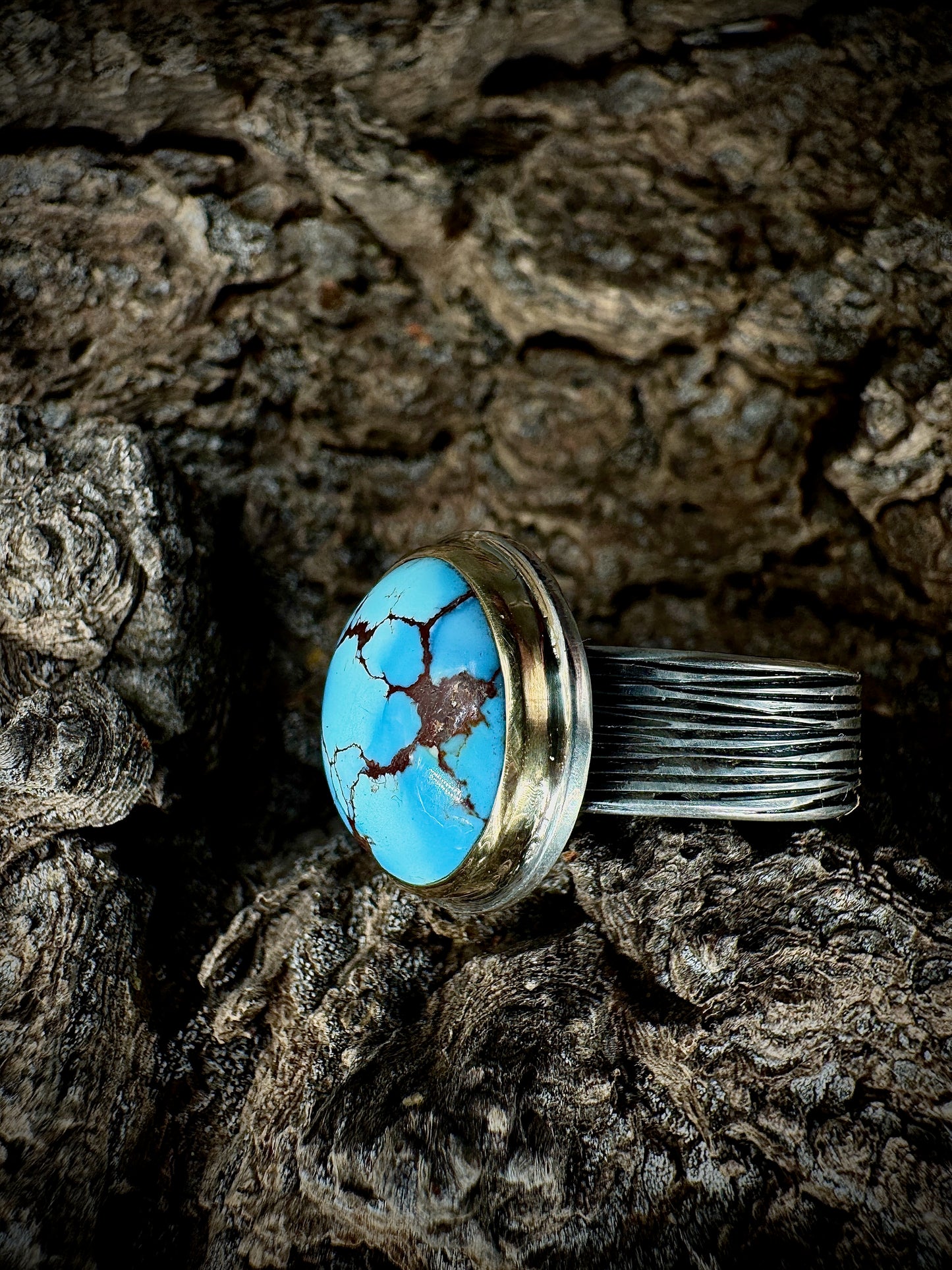 Golden Hills Turquoise Woven ring size 8