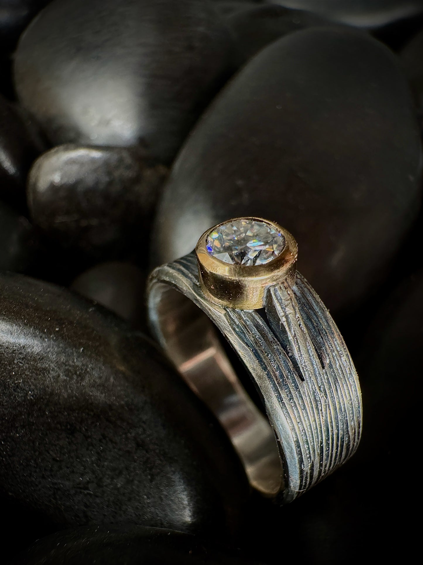 Moissanite Woven ring size 8
