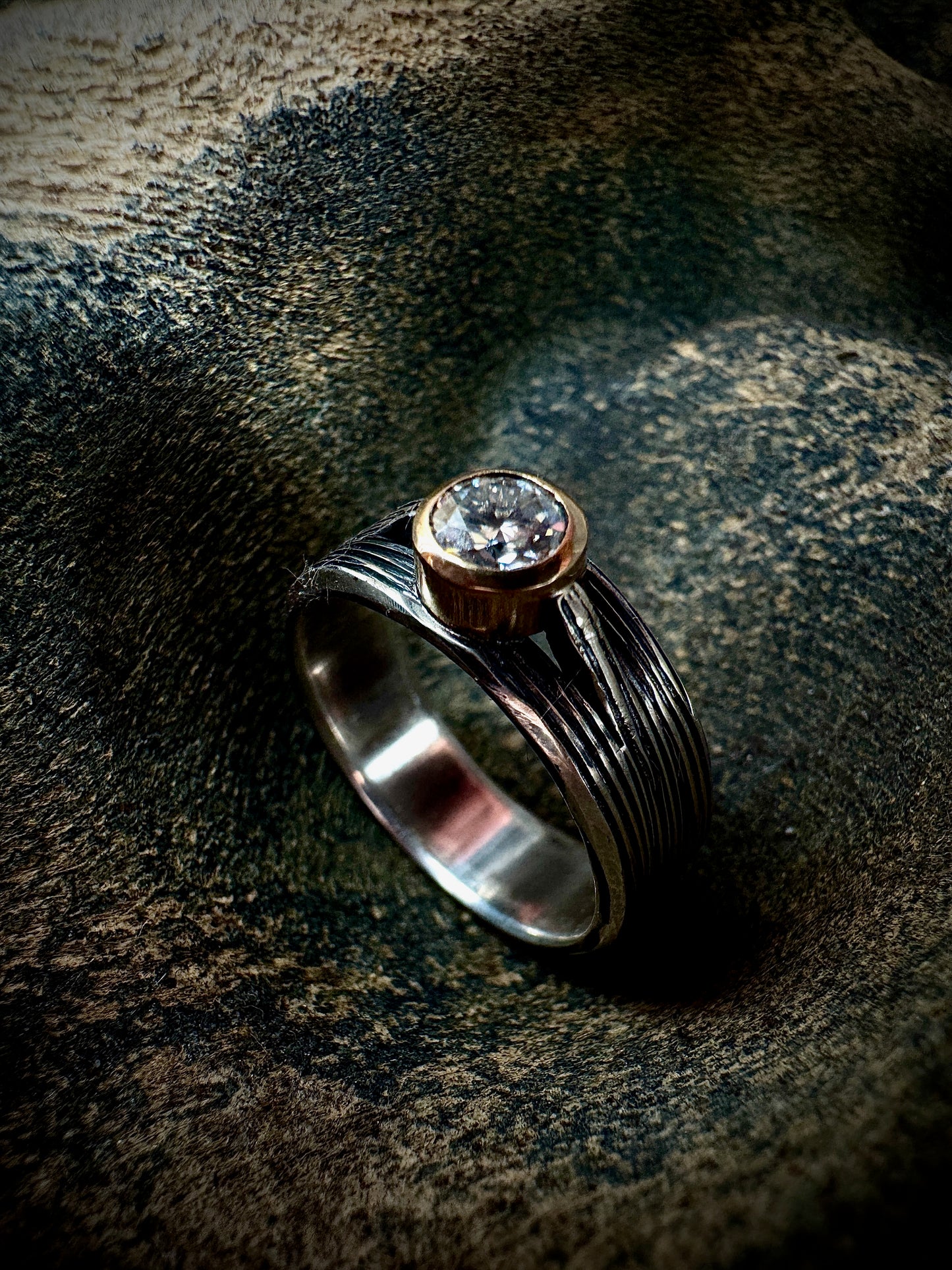 Moissanite Woven ring size 8