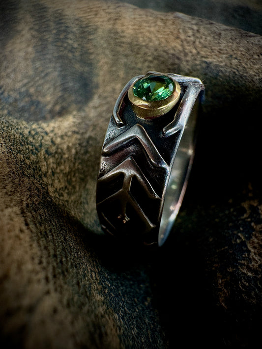 Tsavorite Glyph ring size 14