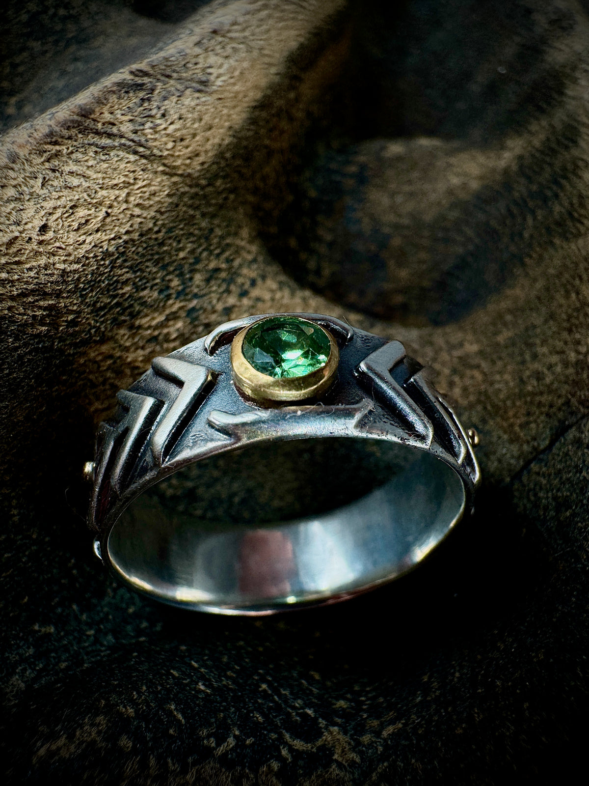 Tsavorite Glyph ring size 14