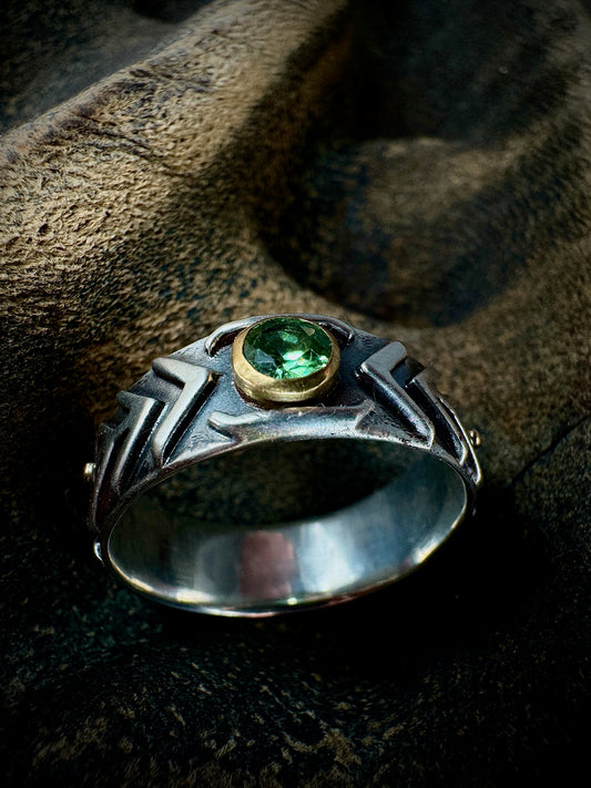 Tsavorite Glyph ring size 14