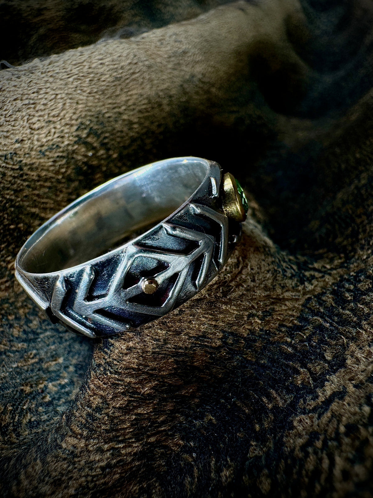 Tsavorite Glyph ring size 14