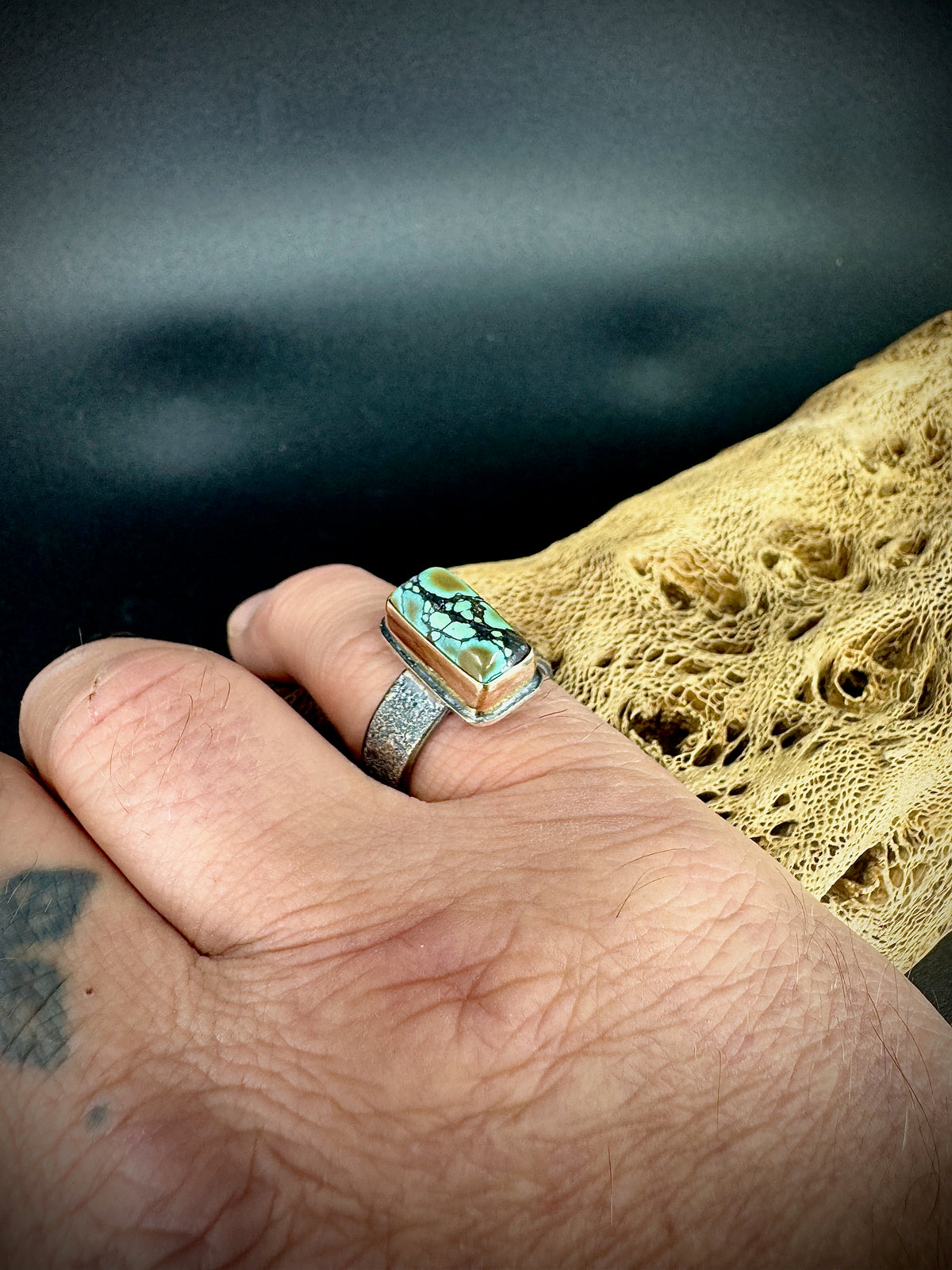 Variscite Antiqued ring size 9.25