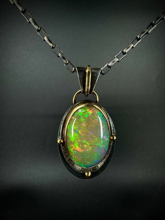 Fish Scale Opal Gateway pendant