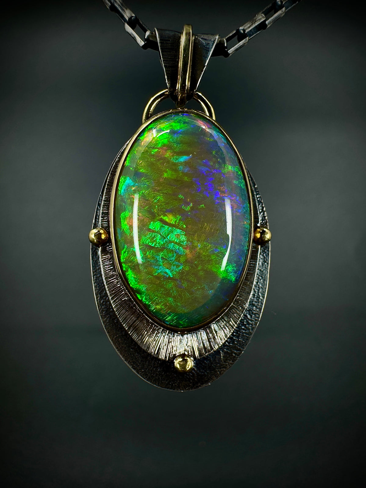 Fish Scale Opal Gateway pendant