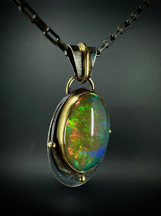 Fish Scale Opal Gateway pendant
