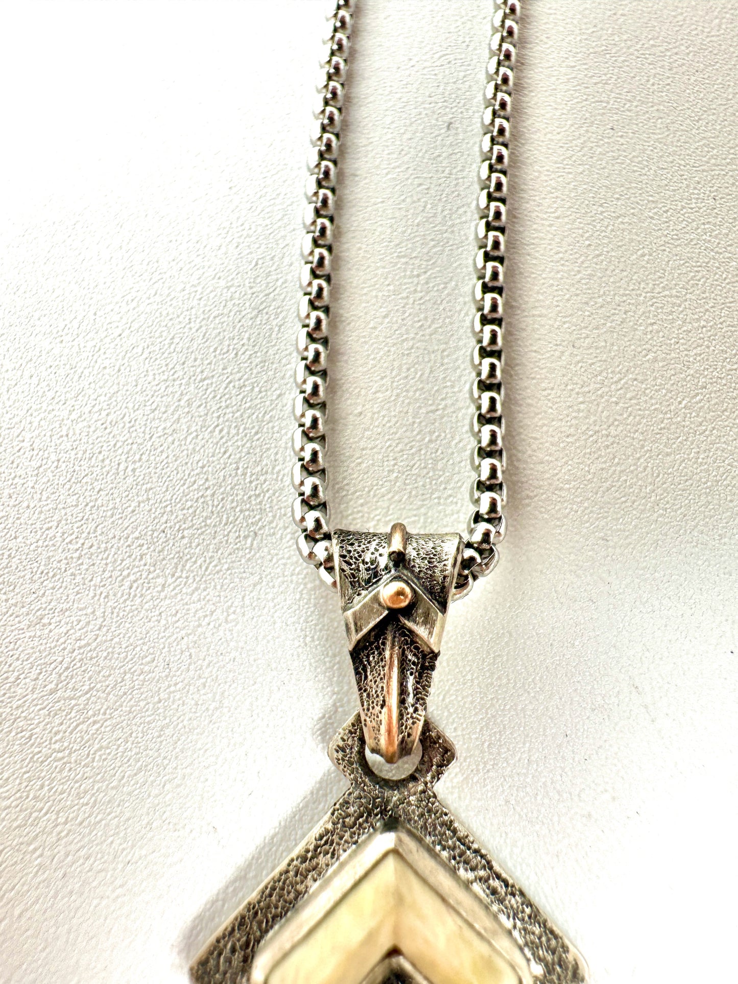 "The Time Key" Meteorite and Mammoth Ivory pendant