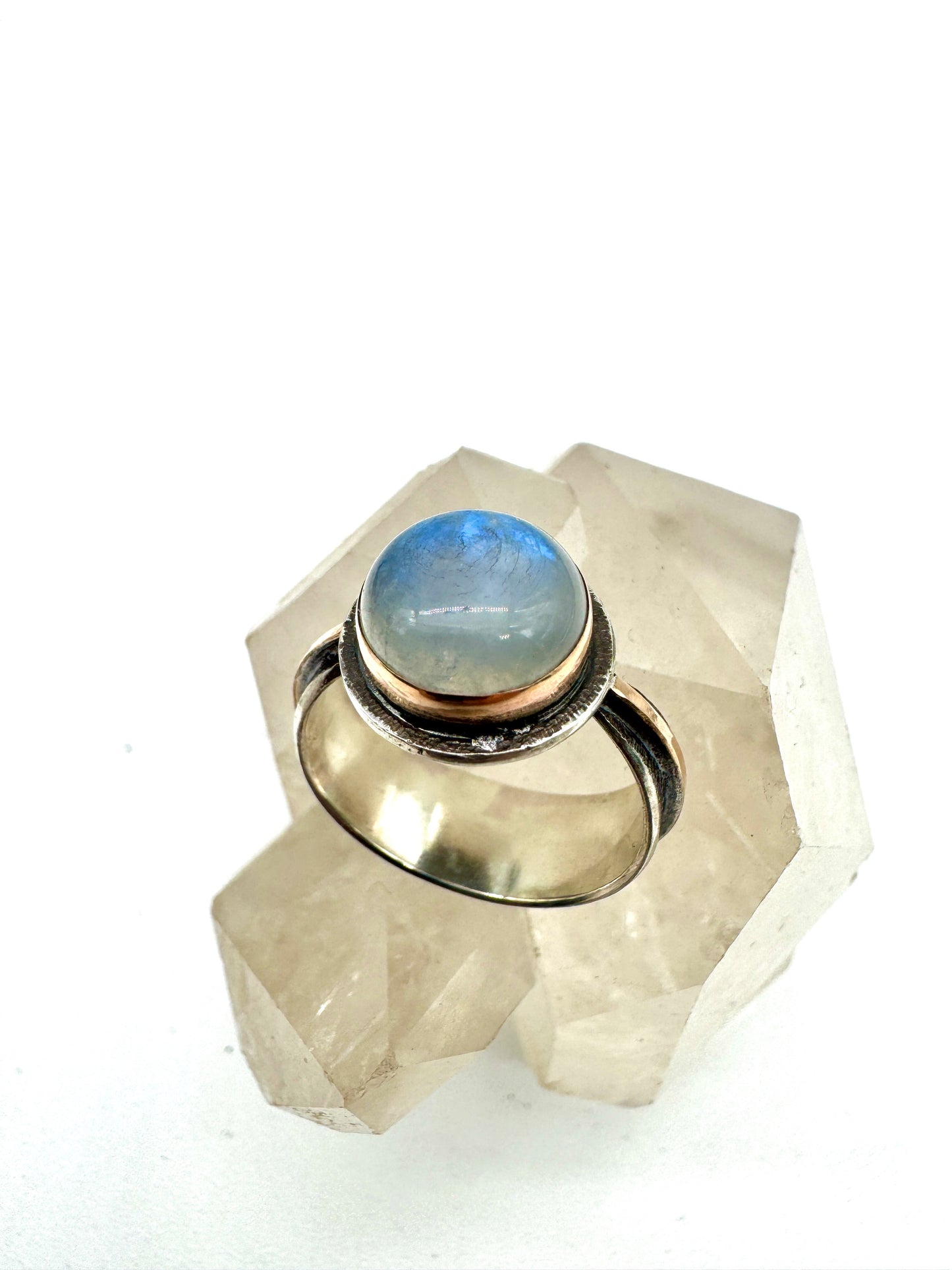 Moonstone Reverse band ring size 7