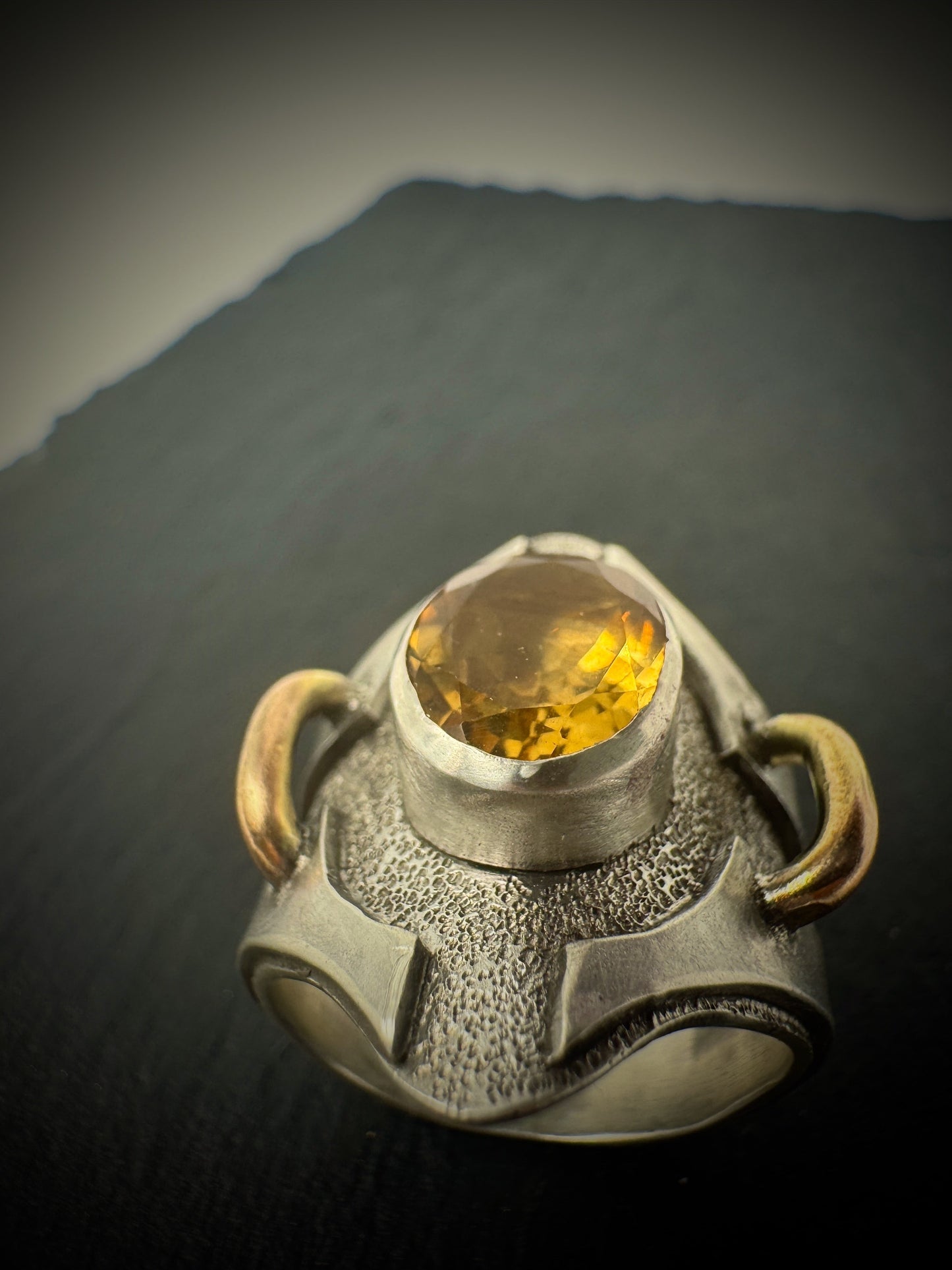 Unchained Citrine ring, size 8.75