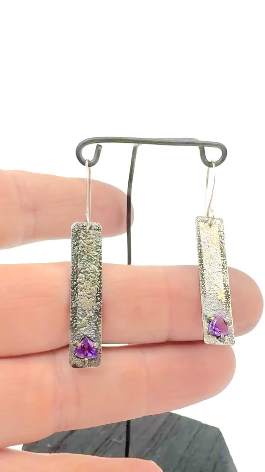Amethyst Trillium earrings