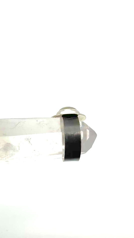 Labradorite Sunrise thick band sizes 7.5 and 6.5