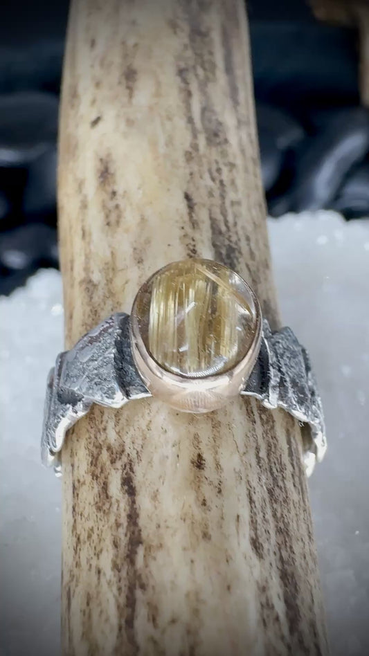Rutile Quartz particle ring size 10